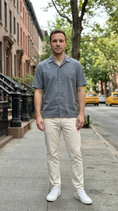 AI-generated full body photo for dating app