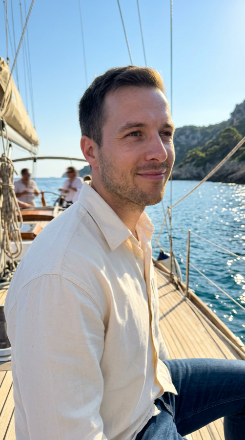 AI-generated candid photo for dating profile